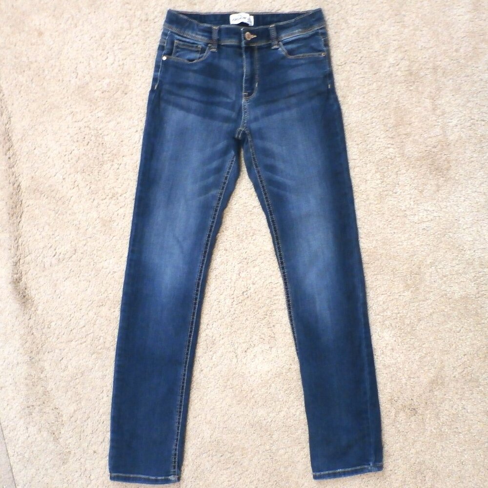 JORDACHE skinny Stretch Youth Size 14 Blue Jeans 25" Waist, 28" Inseam, 8" Rise